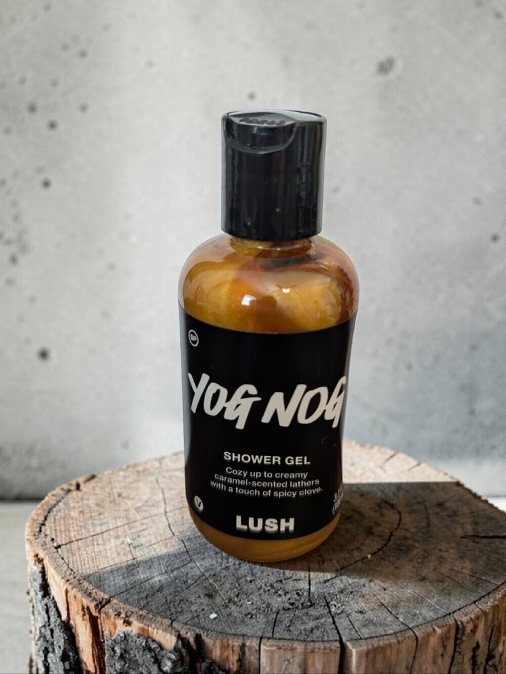 Lush Yog Nog Shower Gel 3.3oz/100ml Caramel Clove Seasonal Body Wash